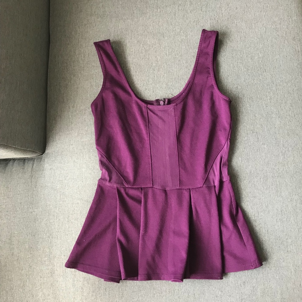 Purple Peplum Top by Jack BB Dakota